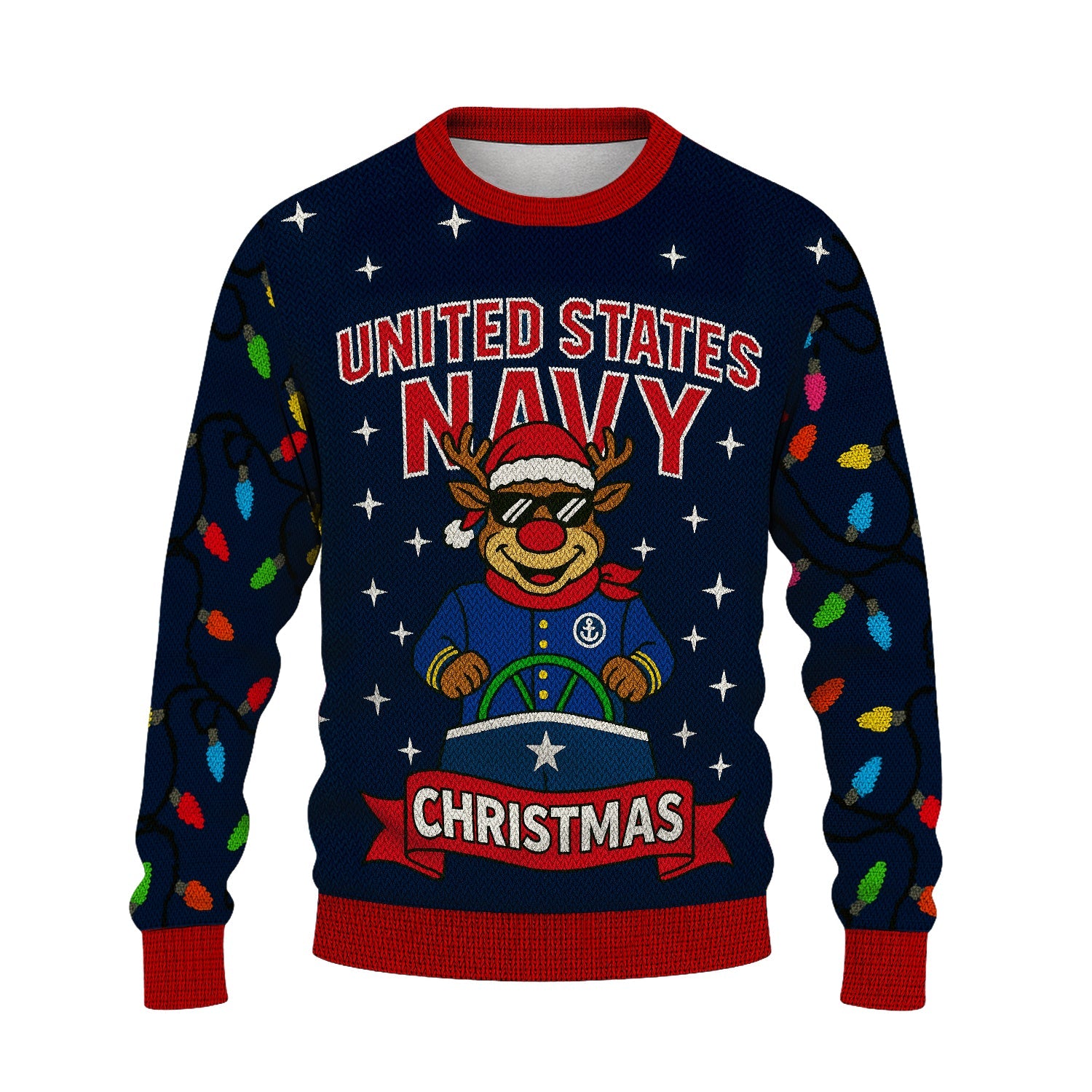 US Navy 1775 - 2025 Christmas Ugly Sweater