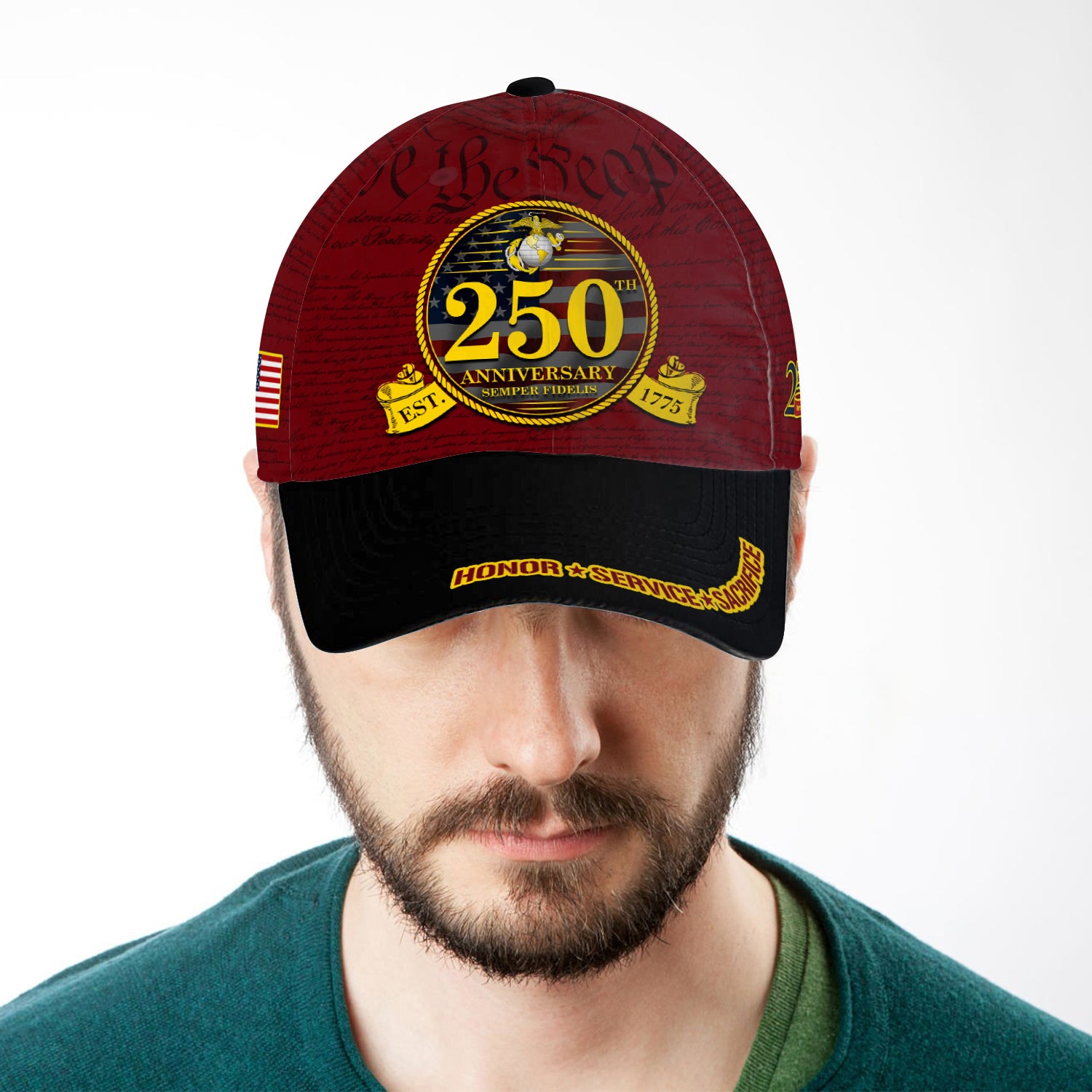 MARlNE 250th Anniversary Semper Fidelis All Over Prints Premium Classic Cap