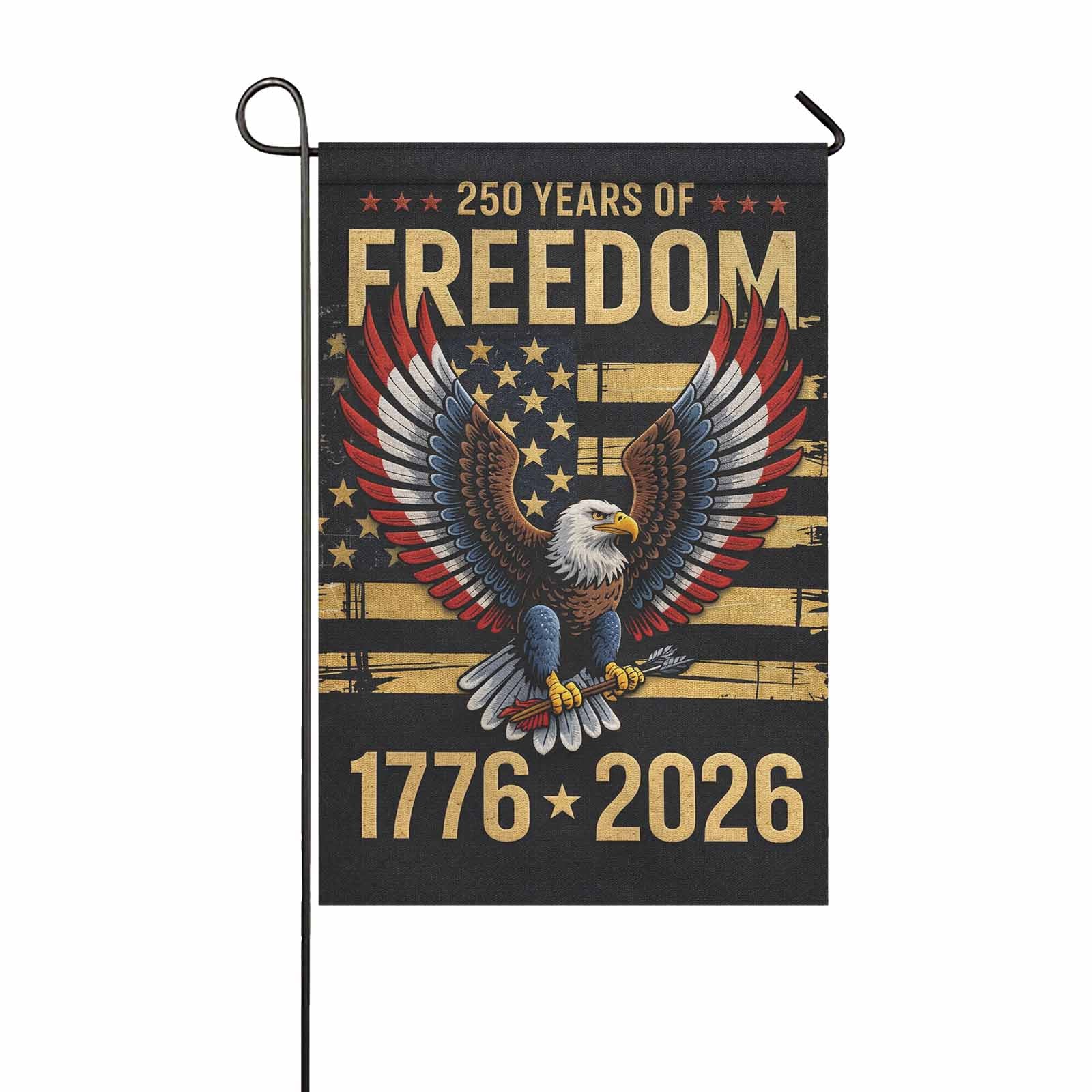 America 250 Patriotic Eagle Garden Flag 1776-2026 Freedom Decor