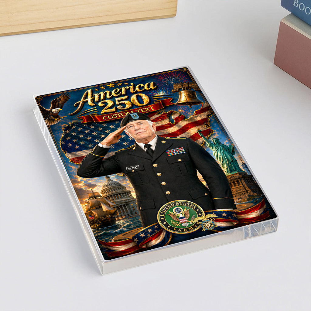 America 250 Custom Army Service Uniform Figure Acrylic Block