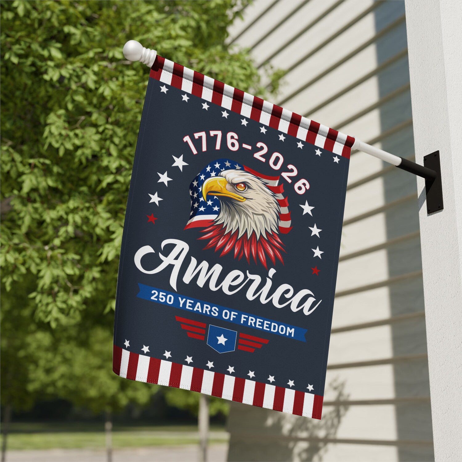 1776-2026 America 250 Years Of Freedom House Flag 28''x40'' Twin-Side Printing