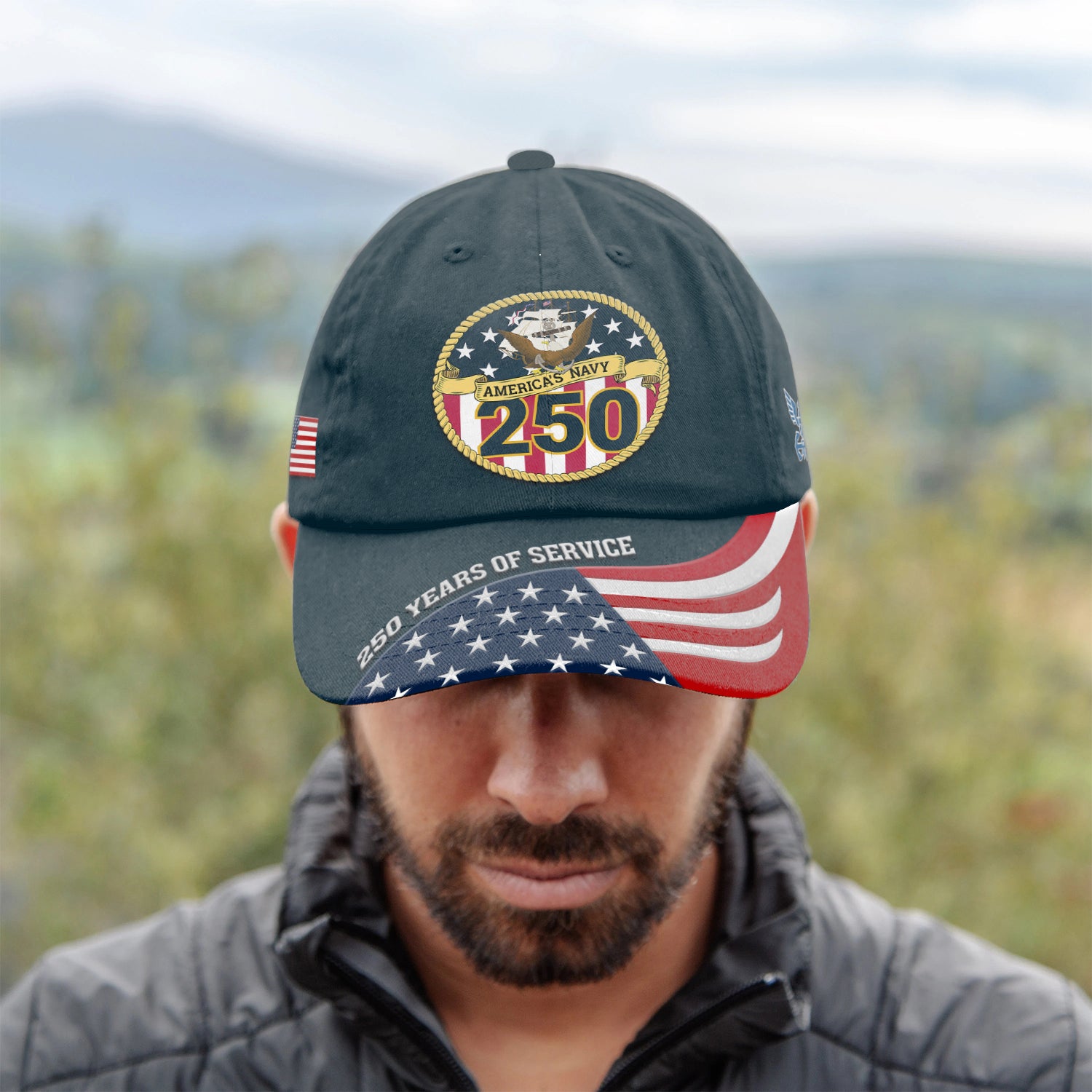 America's Navy 250 Years of Service All Over Prints Premium Classic Cap