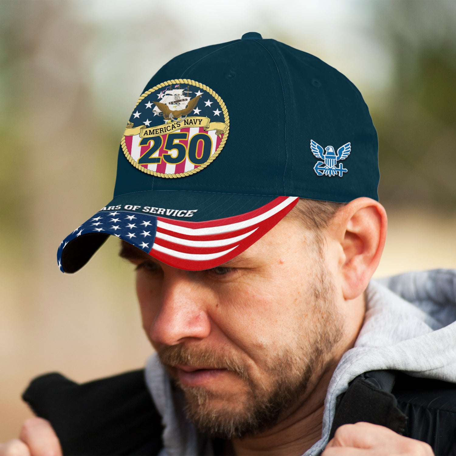 America's Navy 250 Years of Service All Over Prints Premium Classic Cap