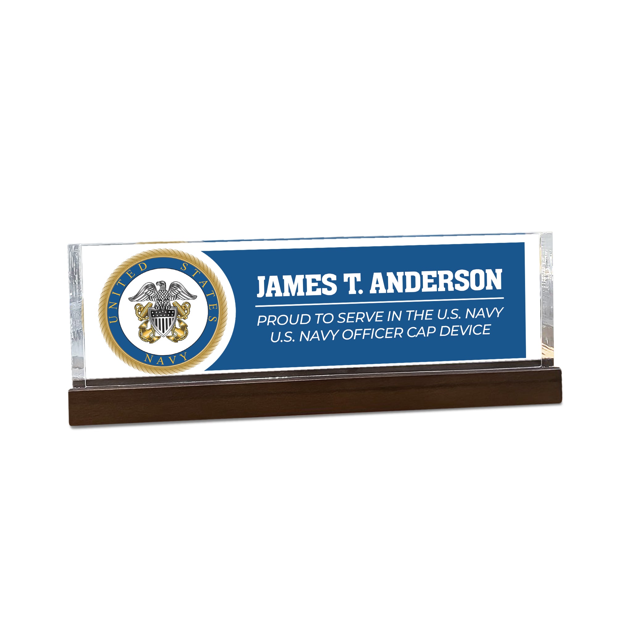 US Navy Custom Acrylic Plaque – Personalized Service Gift