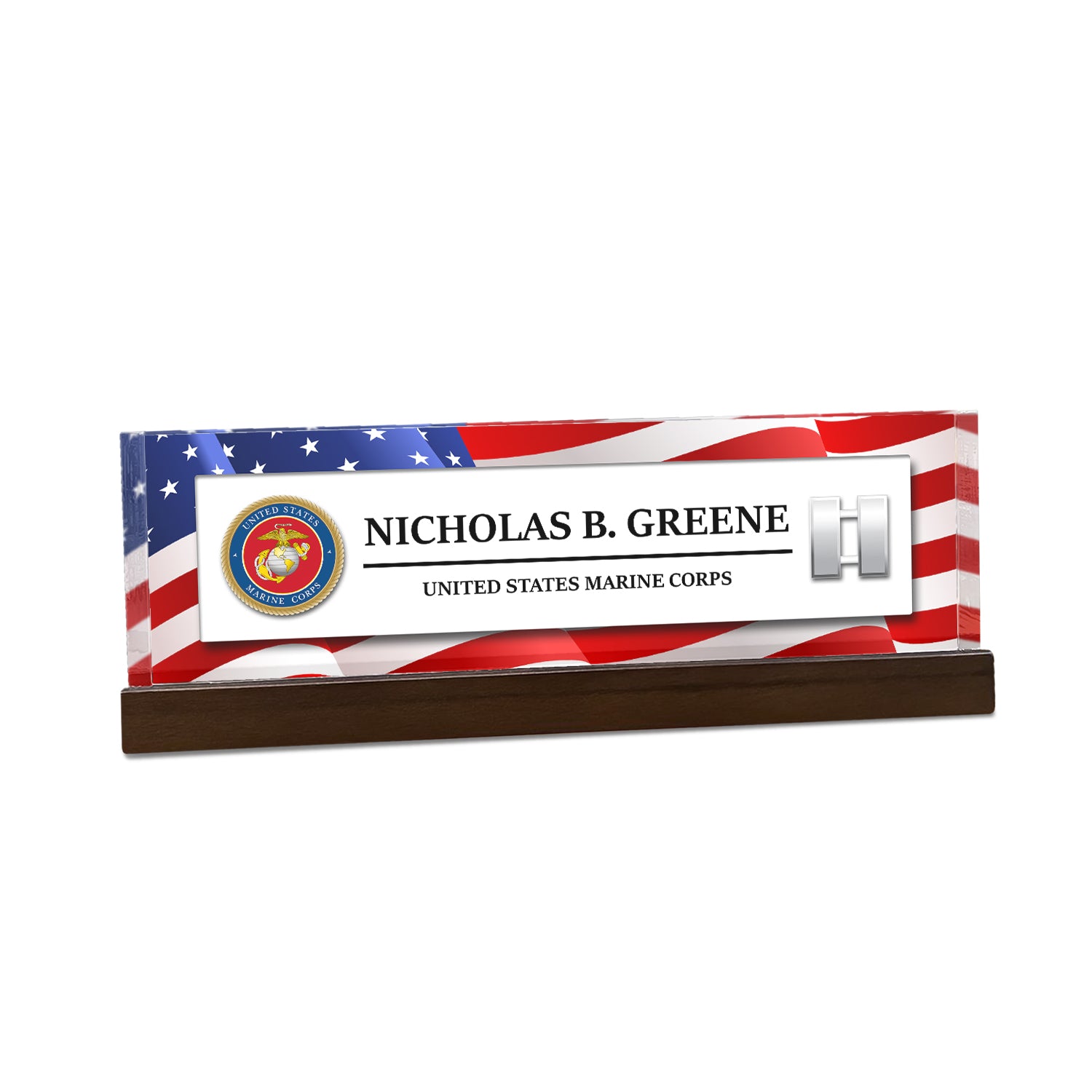 Custom Desk Acrylic Plaque - Nameplate Gift for MARlNES