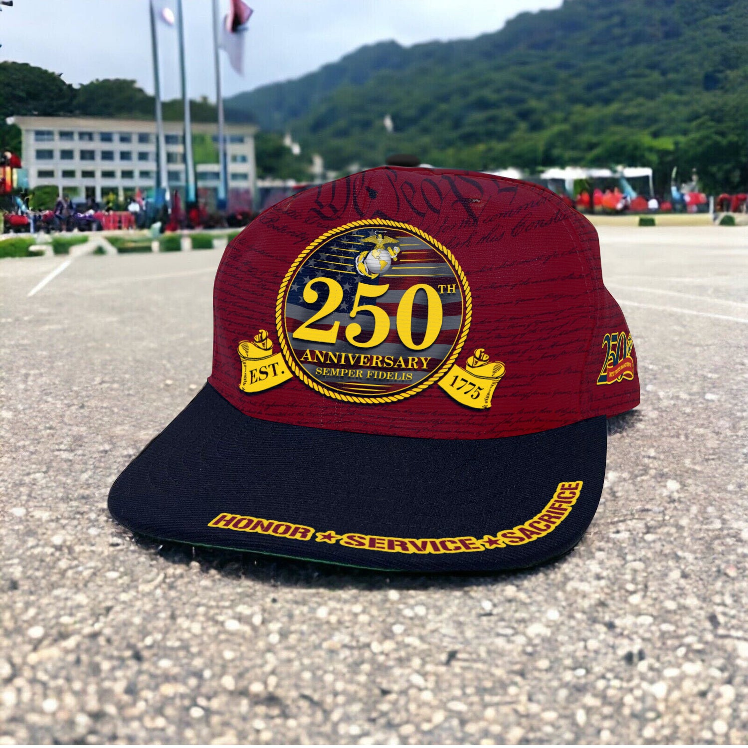 MARlNE 250th Anniversary Semper Fidelis All Over Prints Premium Classic Cap