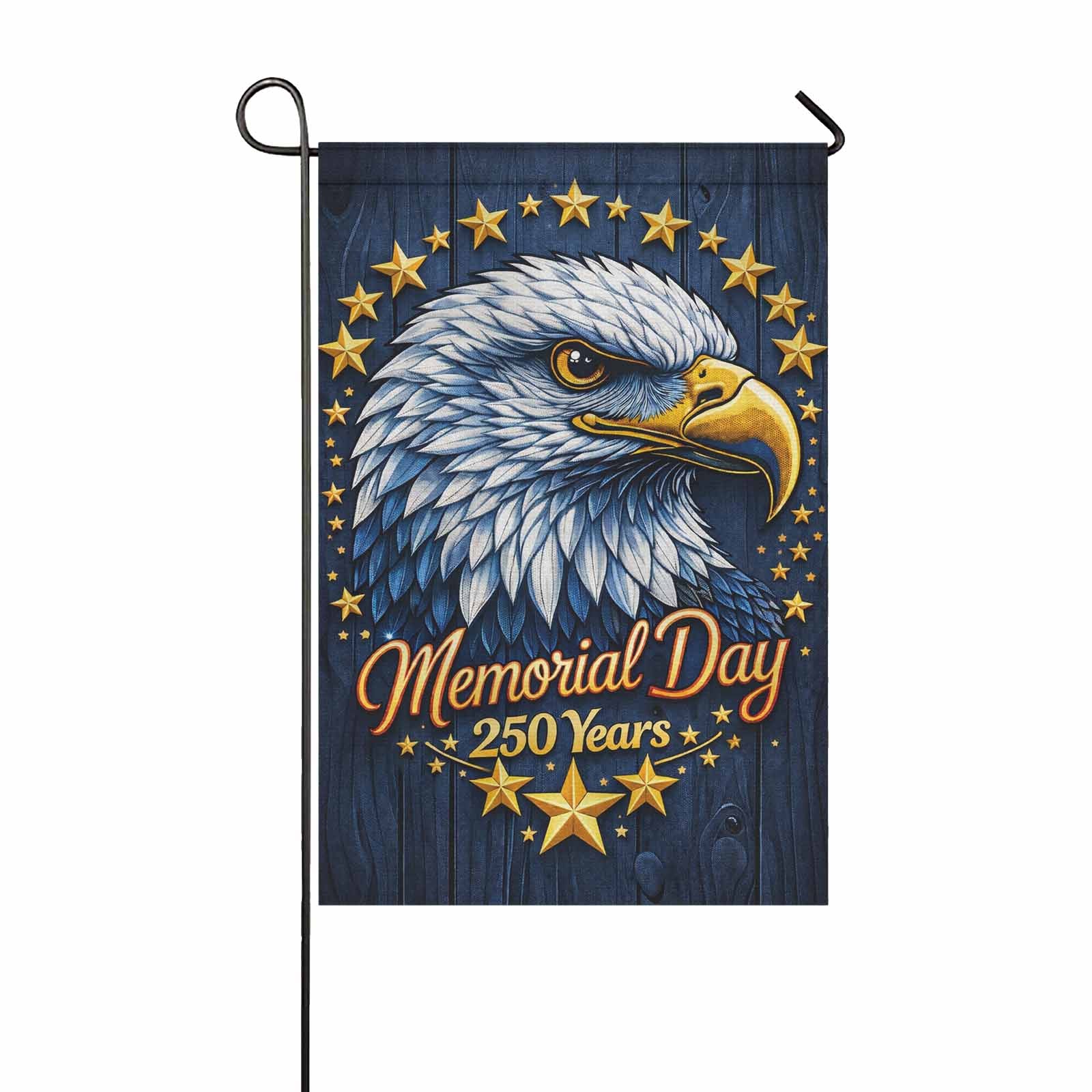 Patriotic Memorial Day Garden Flag American Eagle USA Decor