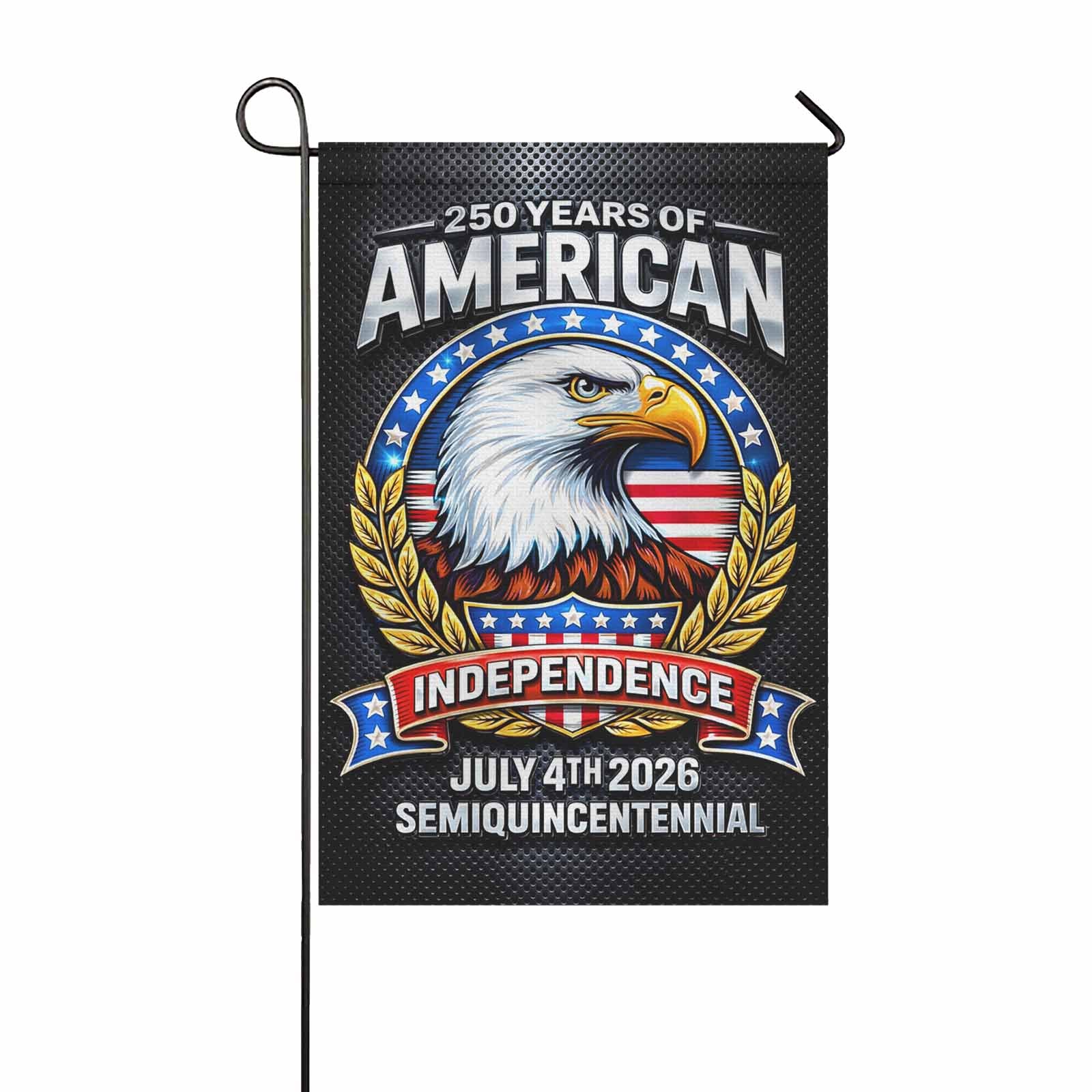 America 250 Garden Flag Patriotic Eagle Independence July 4th 2026 USA Decor