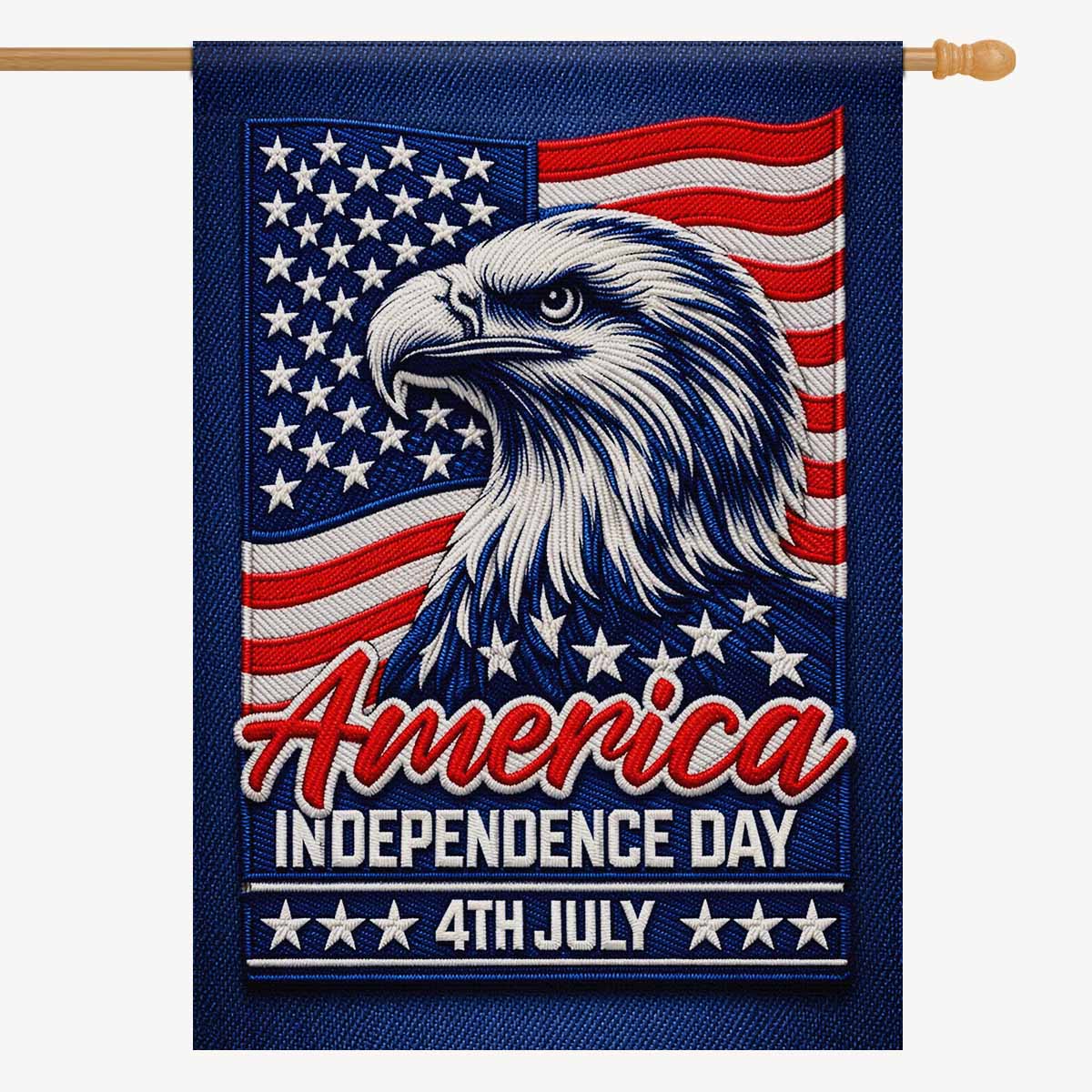American Eagle House Flag Patriotic USA Independence Day July 4 Decor
