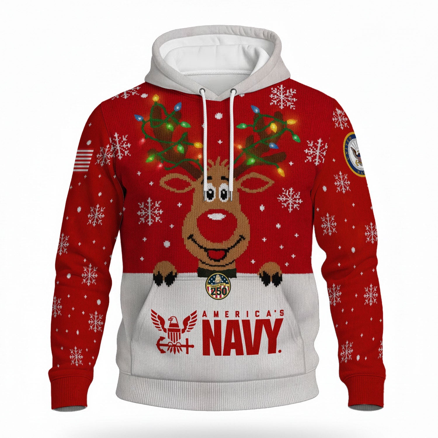 America's Navy 3D All Over Print Hoodie Xmas