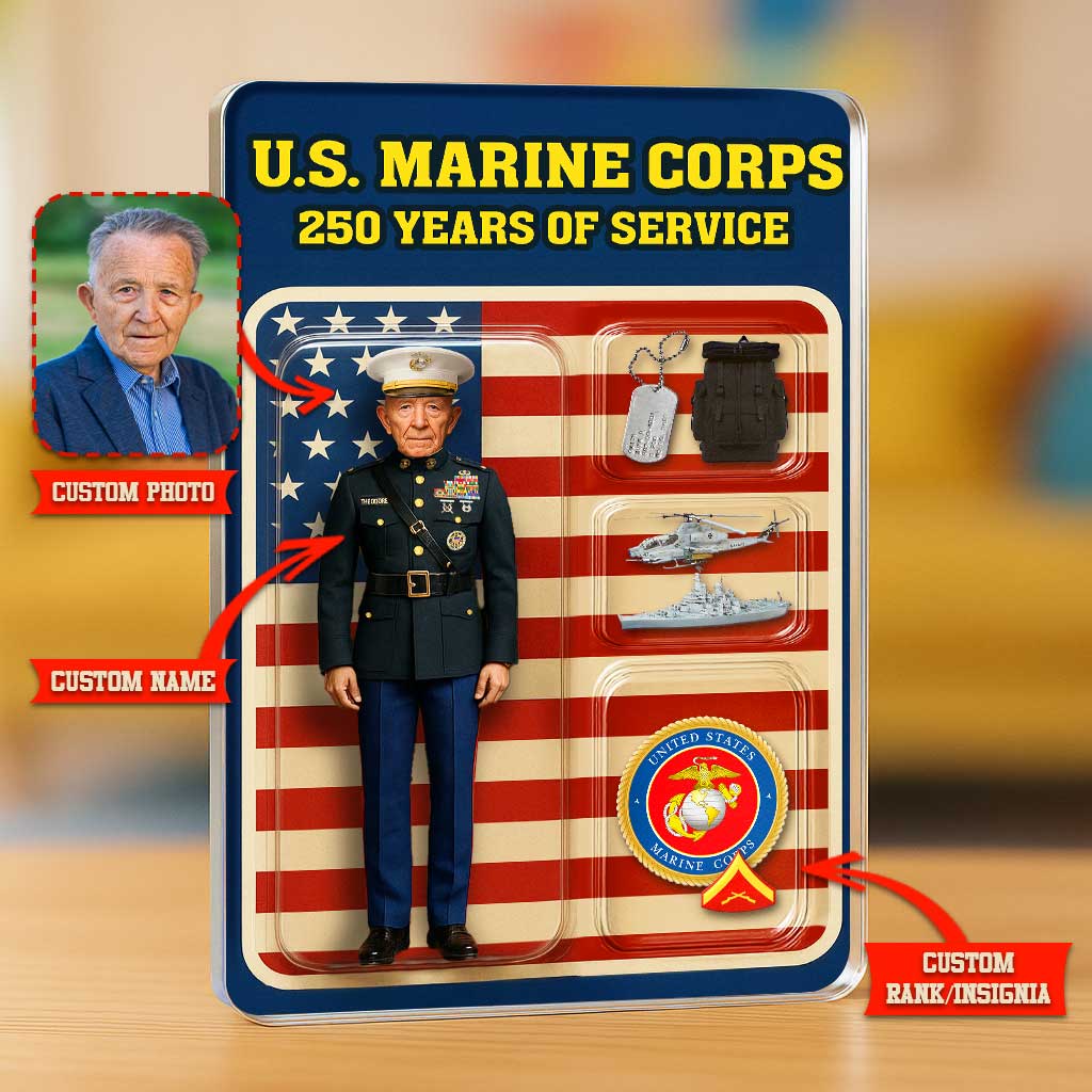 Personalized MARlNE 250th Years Of Service Custom Figure MARlNE Male O
