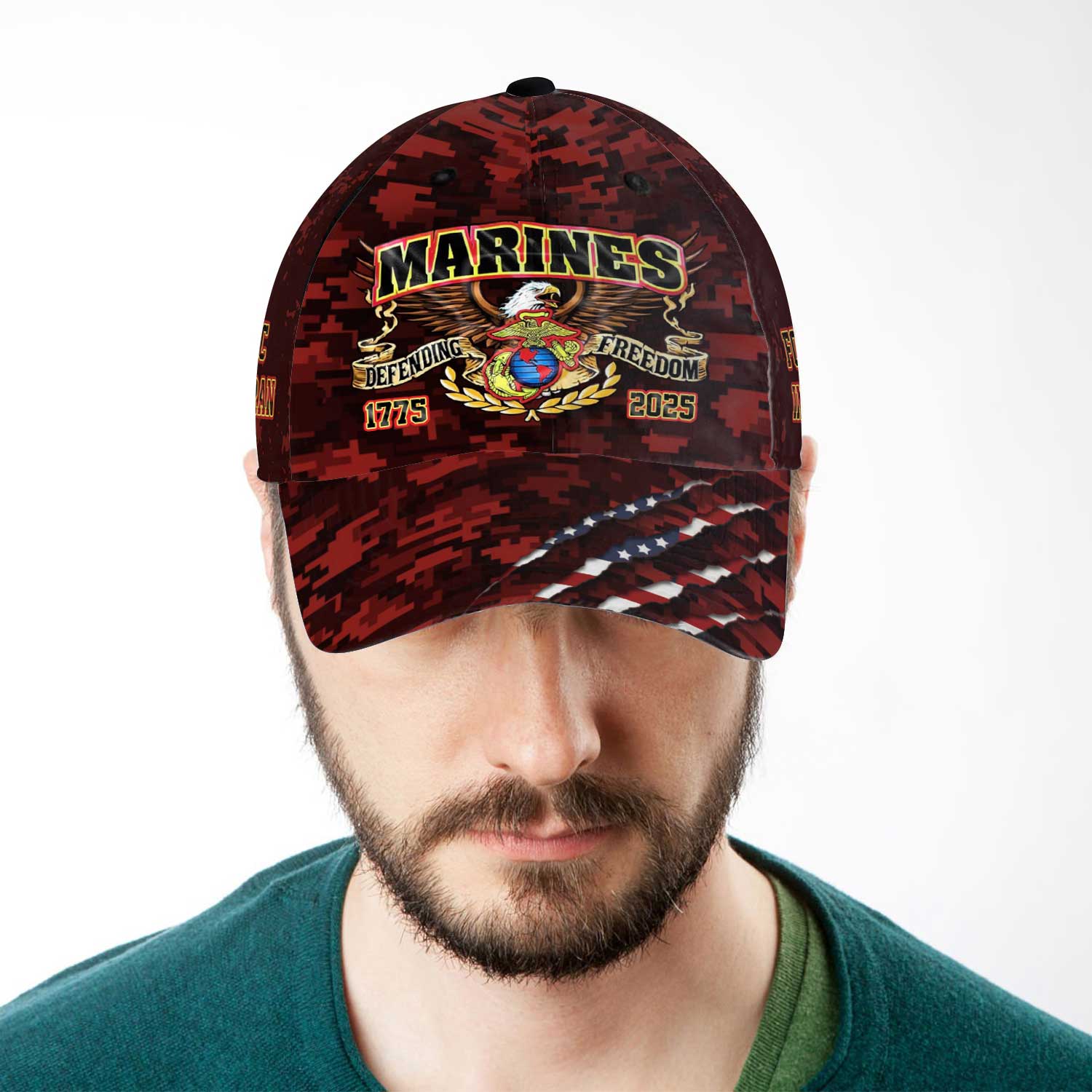 MARlNE Defending Freedom 1775-2025 All Over Prints Premium Classic Cap