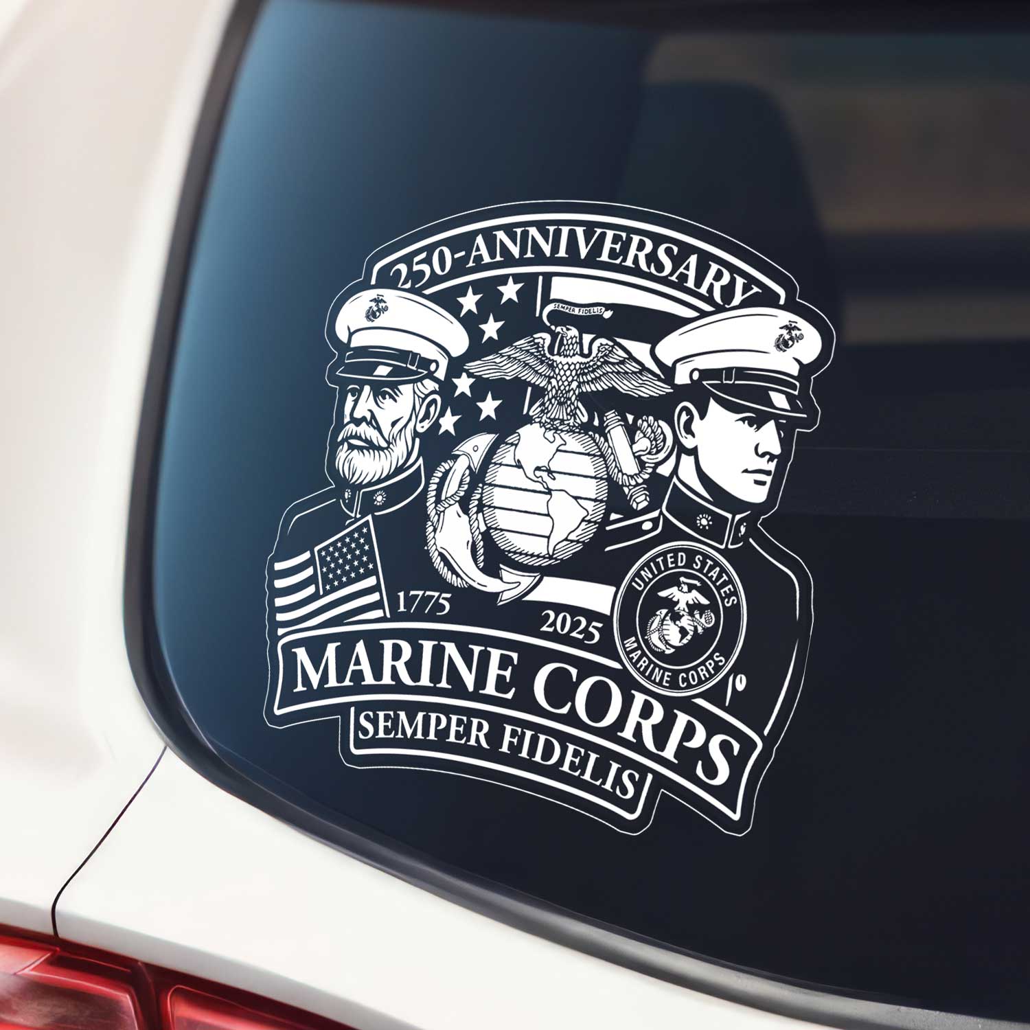 MARlNE 250 Years Of Service Semper Fidelis Stickers