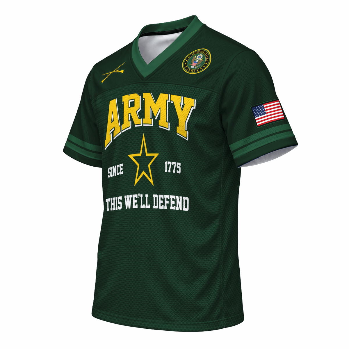 Personalized Army Veteran Jersey Custom Rank, Name and Jersey Number Military Gift