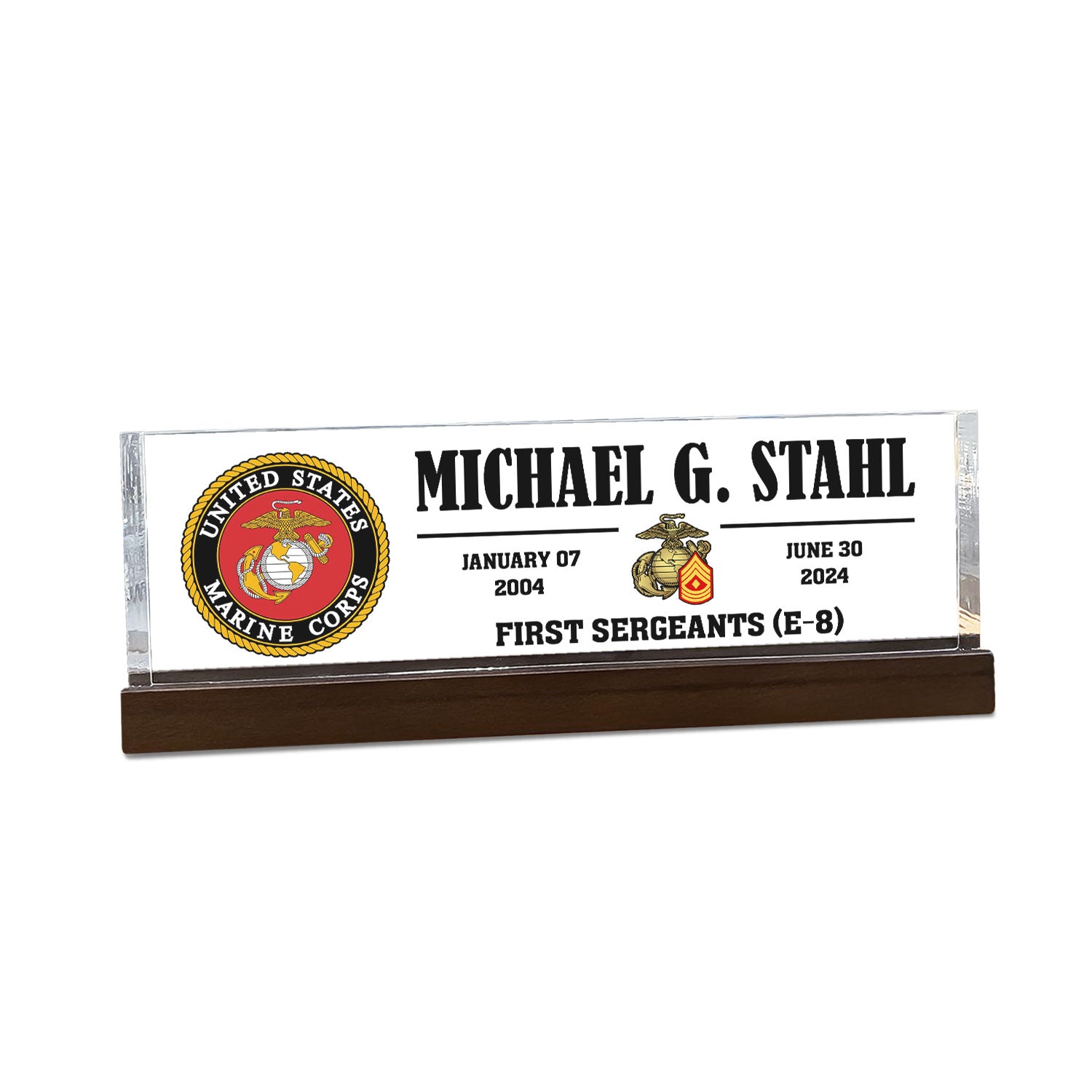 MARlME Custom Acrylic Plaque – Veteran & 250th Anniversary Gift