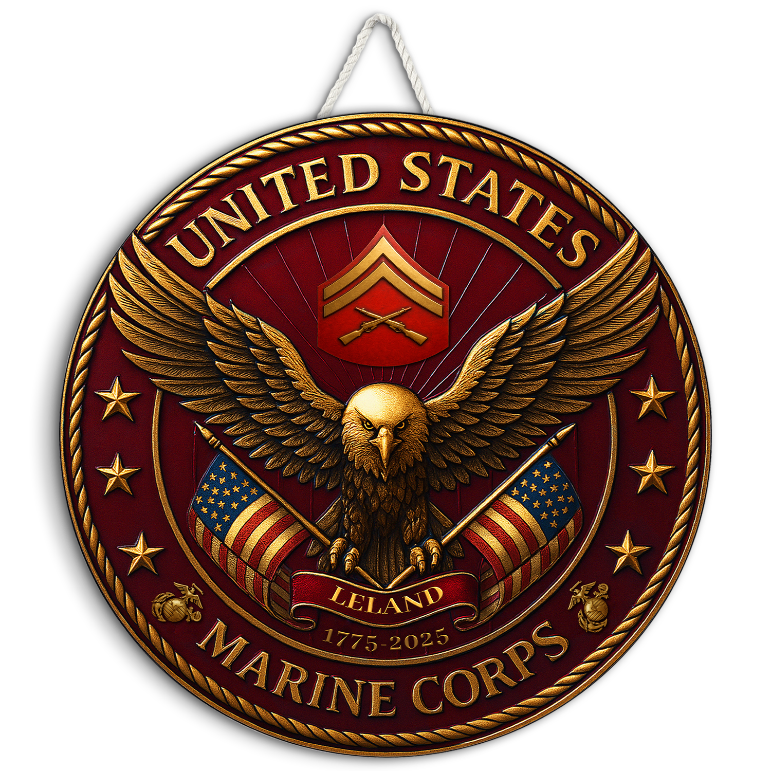 Personalized MARlNE Corps Wooden Sign