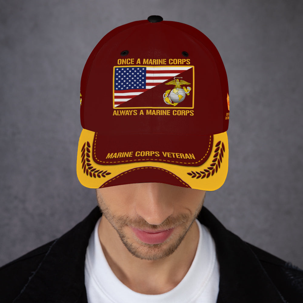Custom Ranks/Insignia, Personalized Name And Years Served All Over Prints Premium Classic Cap JAOVC21