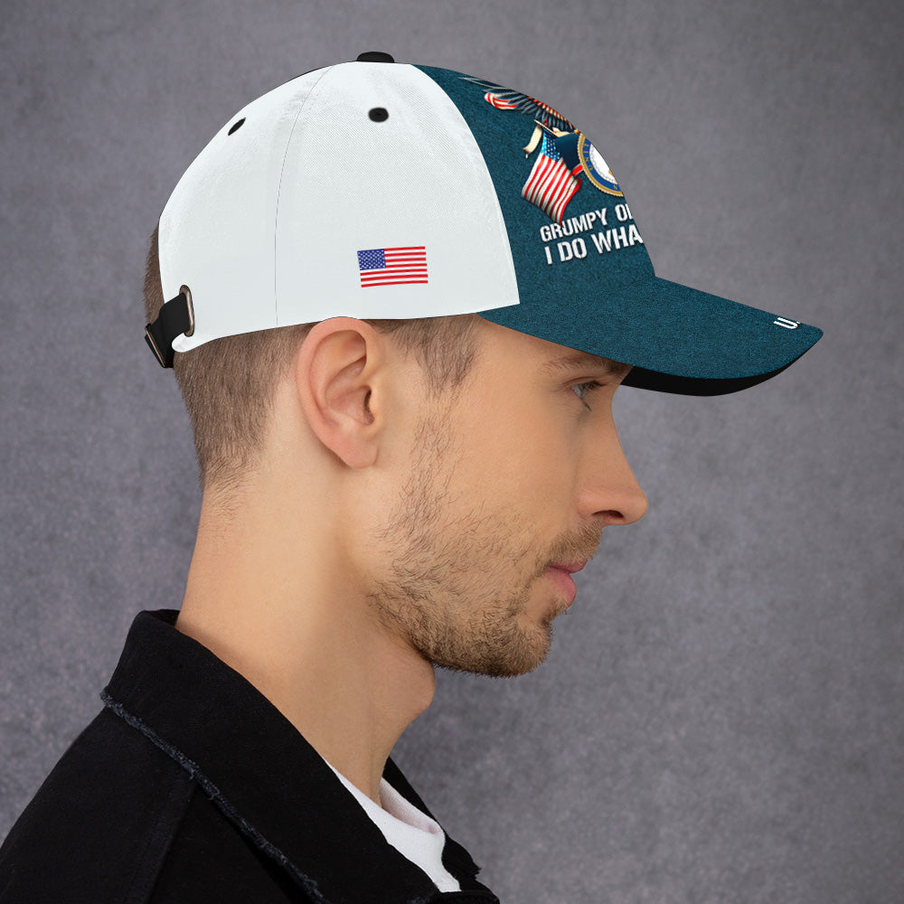 Custom Ranks/Insignia, Personalized Name And Years Served All Over Prints Premium Classic Cap JAOVC17
