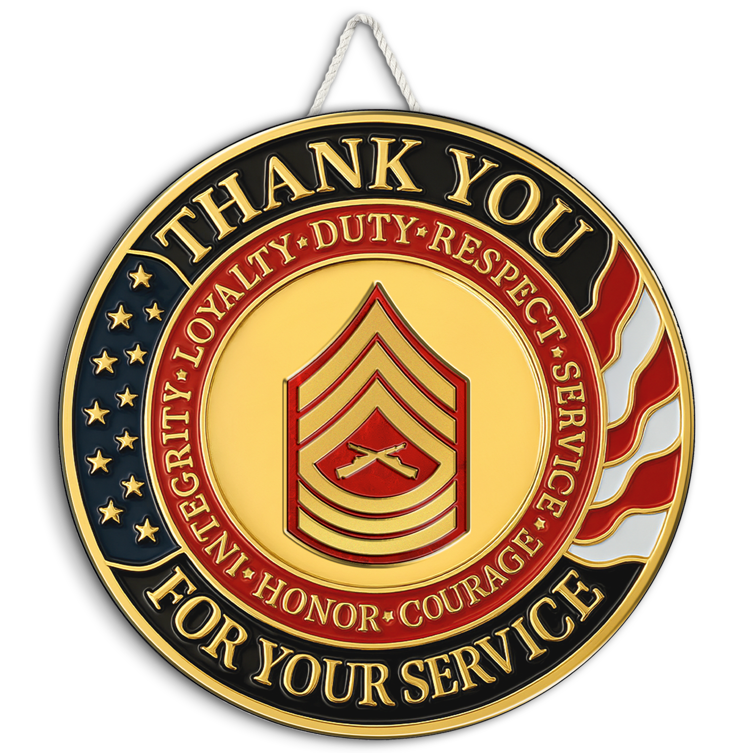 Thank You for Your Service Wooden Sign