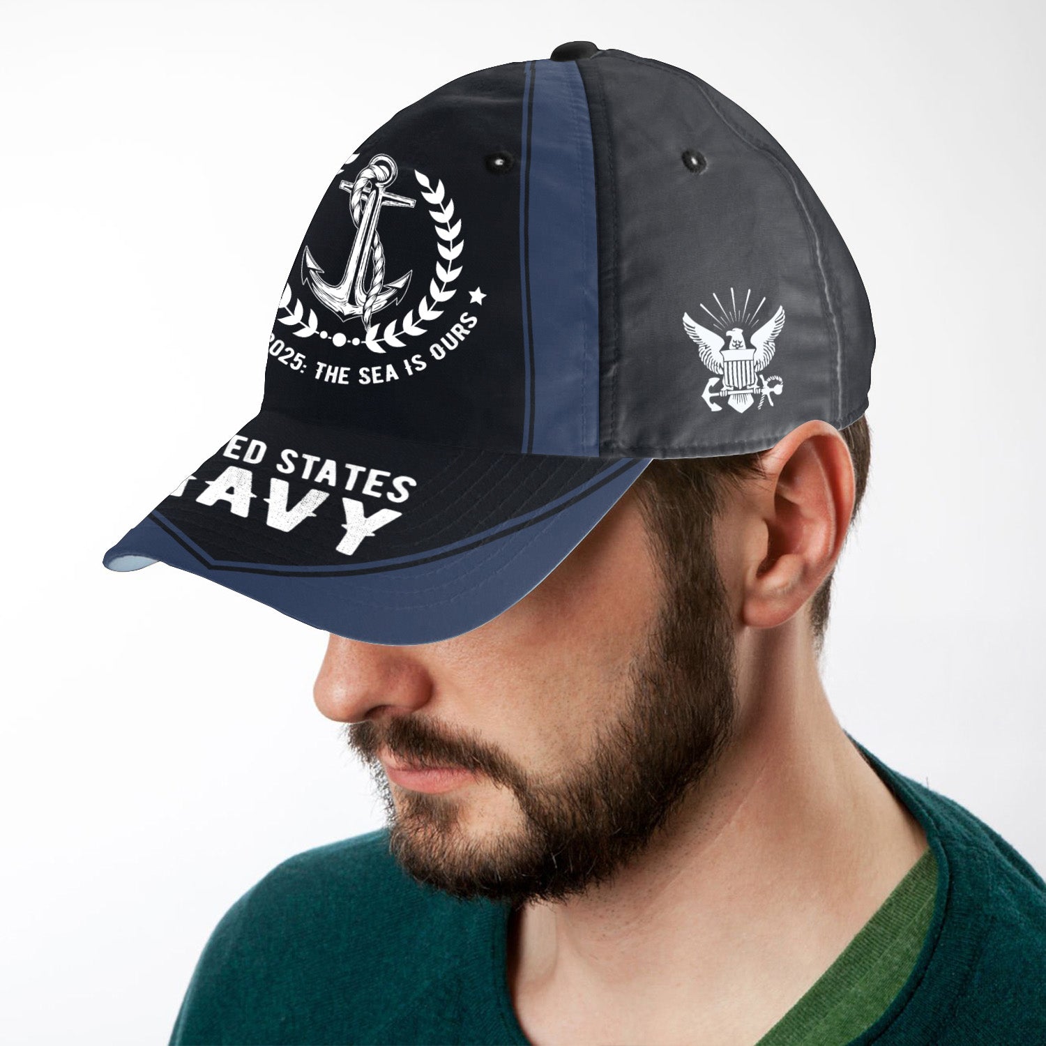 US Navy The Sea Is Our All Over Prints Premium Classic Cap