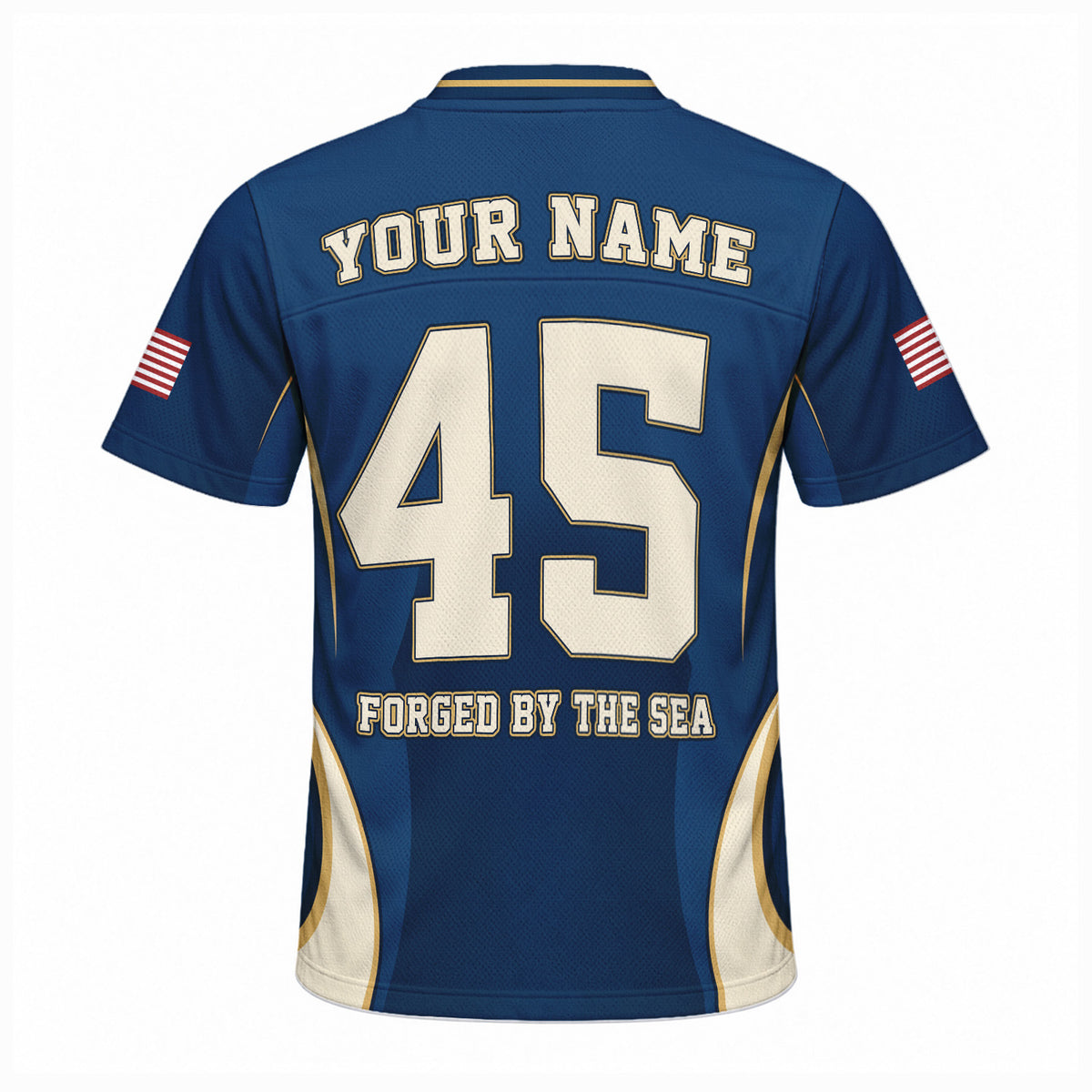 Personalized U.S. Navy Sports Jersey Custom Rank Text and Jersey Number