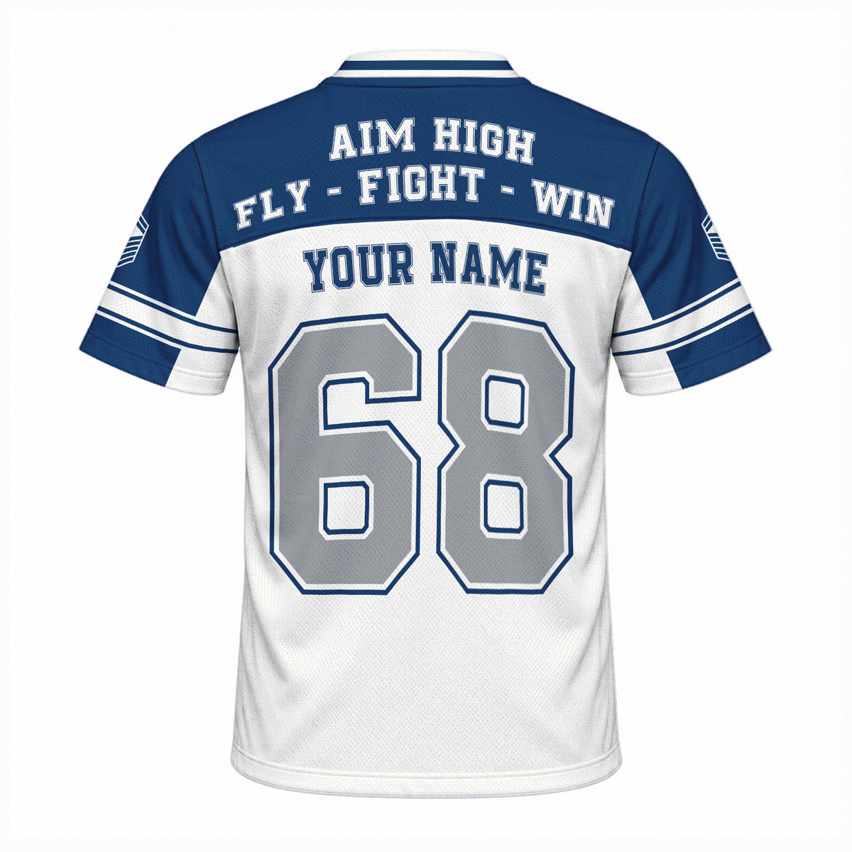 U.S. Air Force Sports Jersey Custom Military Rank Text and Jersey Number