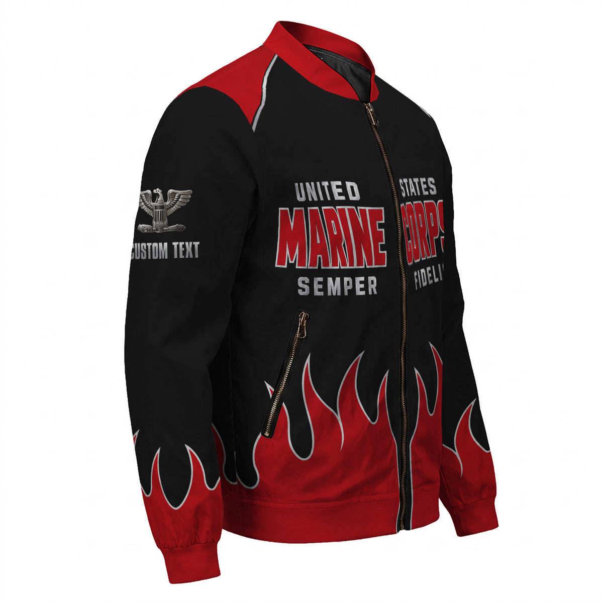 Personalized Name And Rank U.S. Marine Corps Military Bomber Jacket