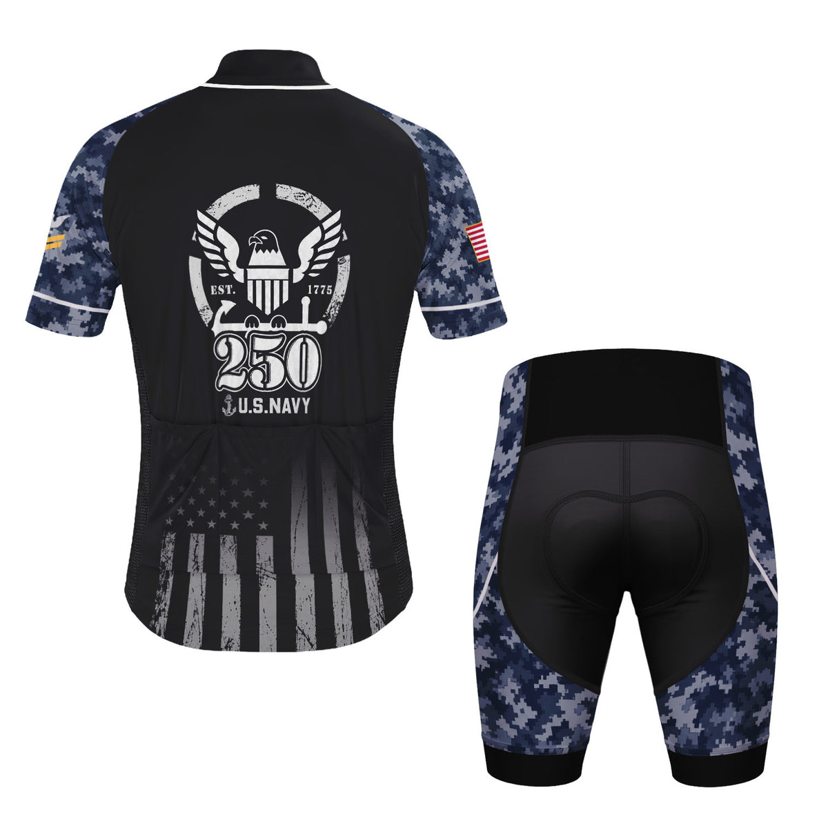 Personalized U.S. Navy 250th Cycling Jersey Kit