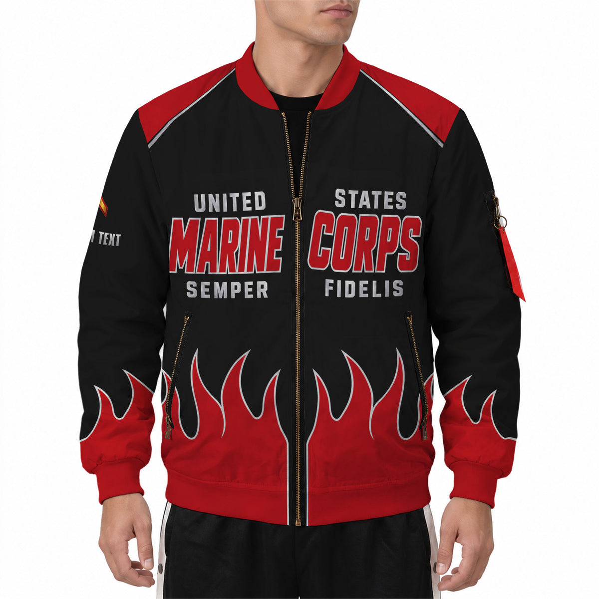 Personalized Name And Rank U.S. Marine Corps Military Bomber Jacket
