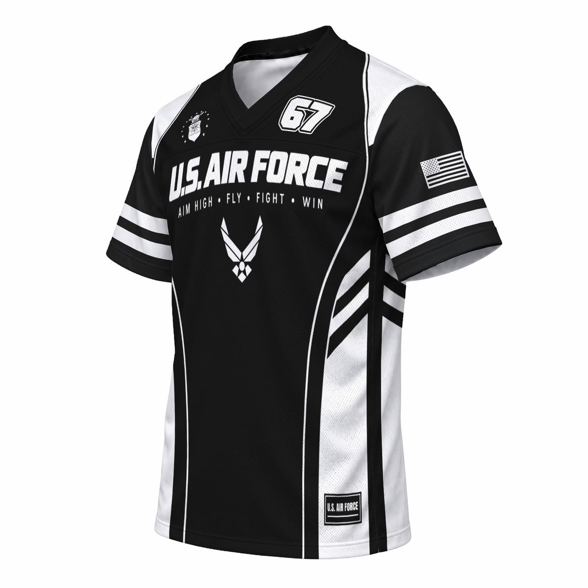 U.S. Air Force Personalized Sports Jersey Custom Rank Text and Number