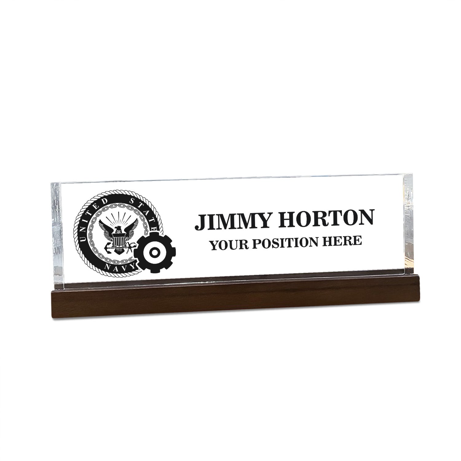 Personalized US Navy Desk Acrylic Plaque