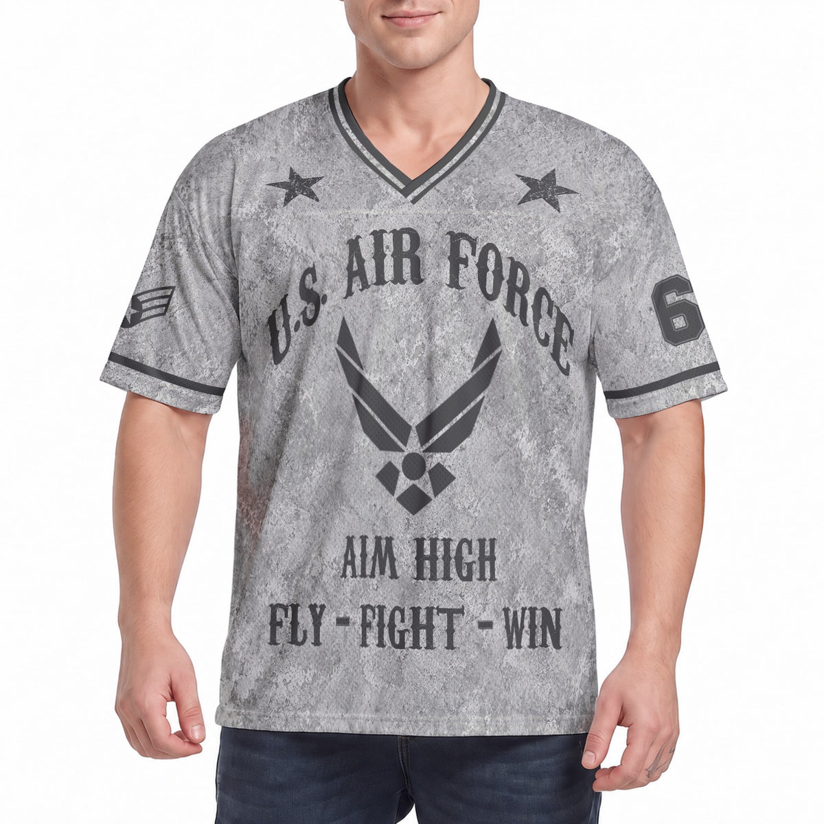 Personalized Air Force Military Jersey Custom Rank Number and Custom Text