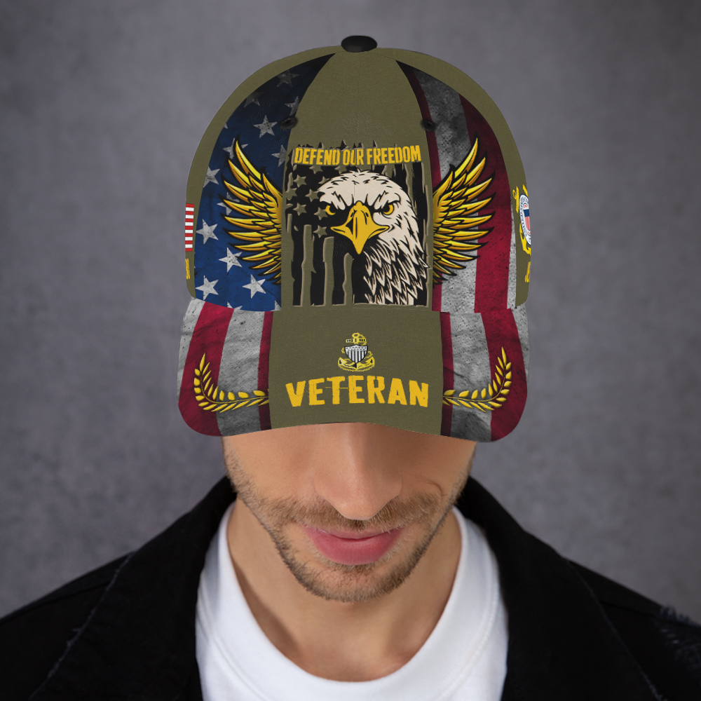 Custom Ranks/Insignia, Personalized Name And Years Served All Over Prints Premium Classic Cap KAOVC21