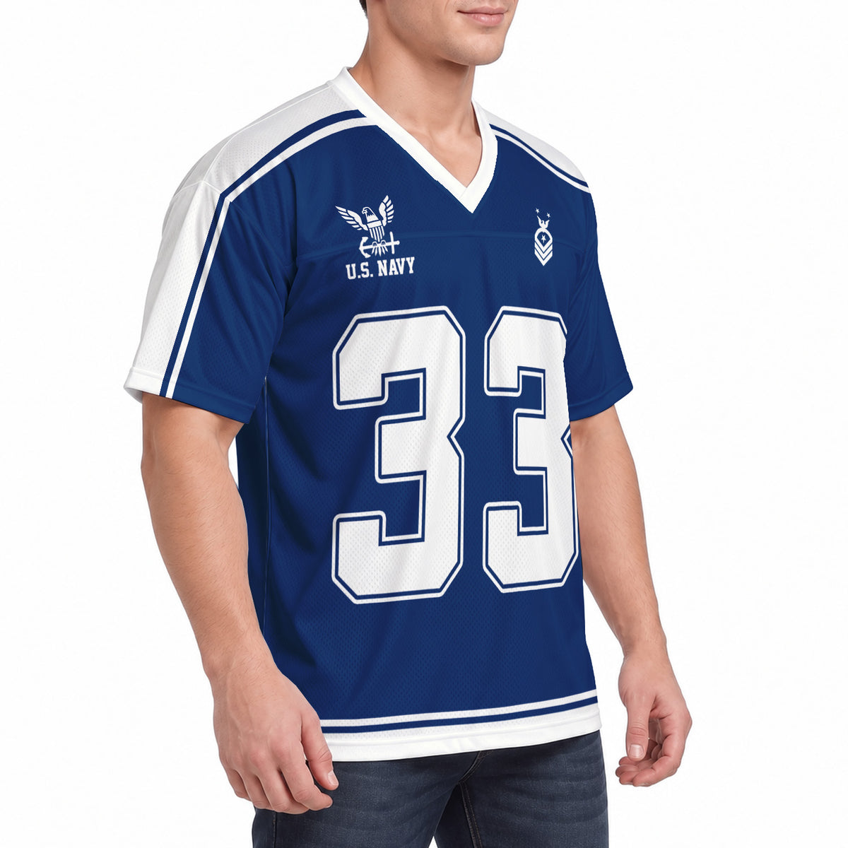 Custom U.S. Navy Jersey Personalized Rank Name Text and Number