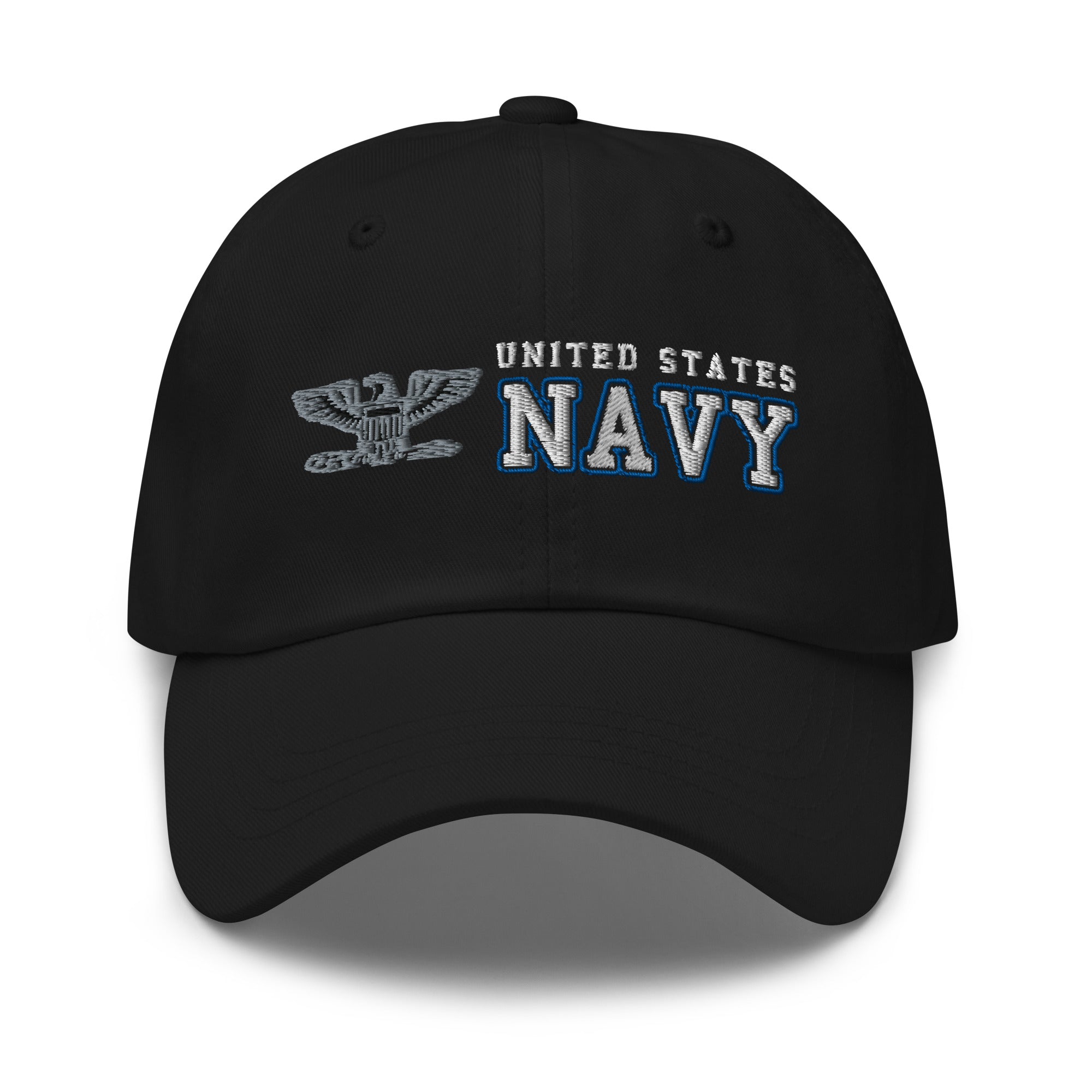 Captain Embroidered Cap - Navy, One Size Fits Most (OSFM), Unisex Adult Baseball Cap