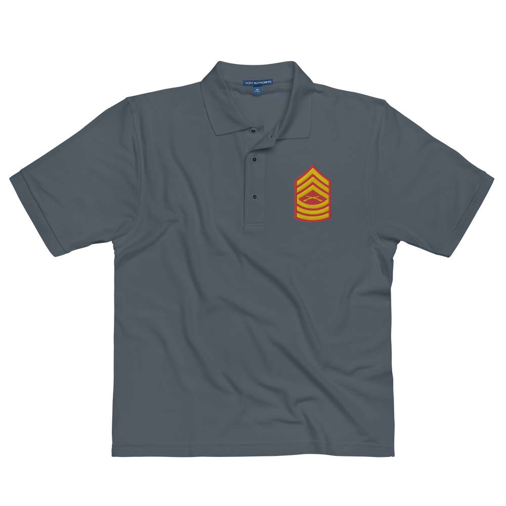 Custom MARlNE Ranks, Insignia Embroidered Port Authority Polo Shirt