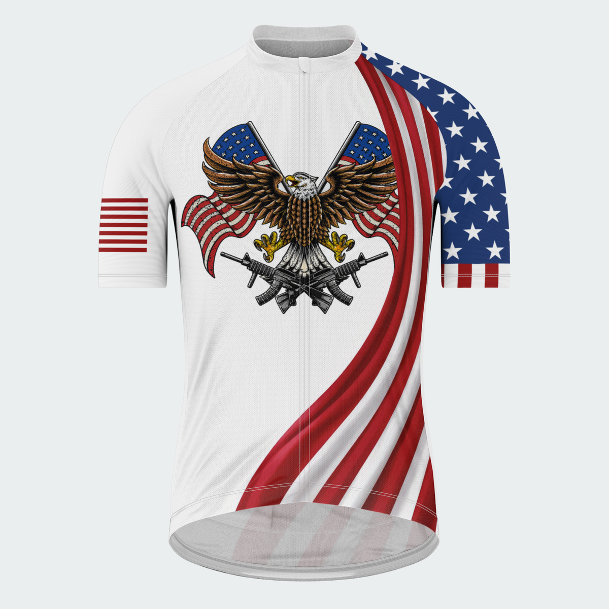 Men’s American Pride I Am A Veteran Legacy Regular Fit Cycling Jersey
