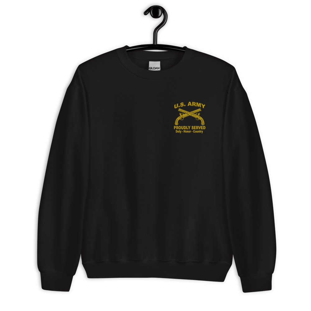 Custom US Army Ranks, Insignia Core Values Embroidered Unisex Sweatshirt