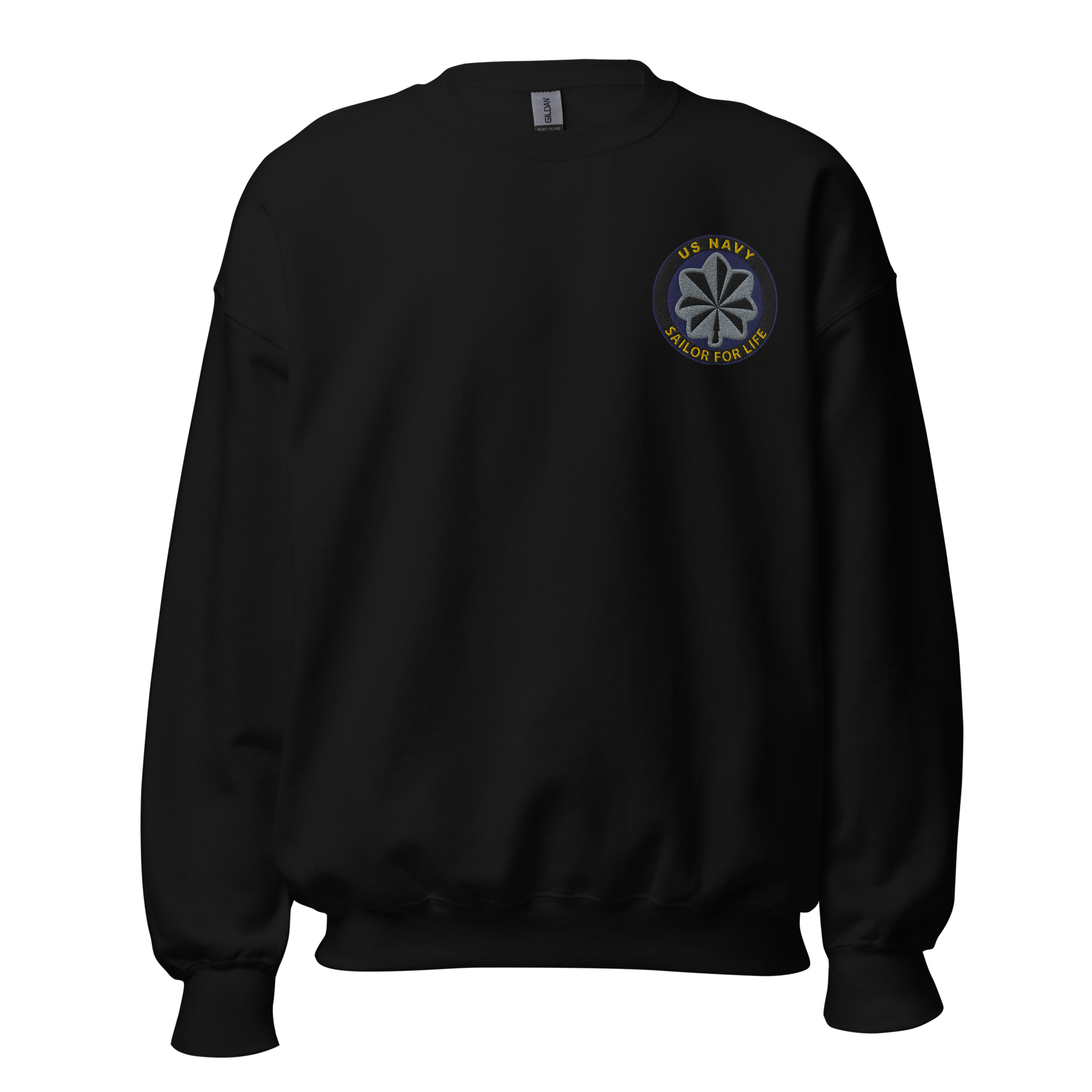 Embroidered us navy sweatshirt sale