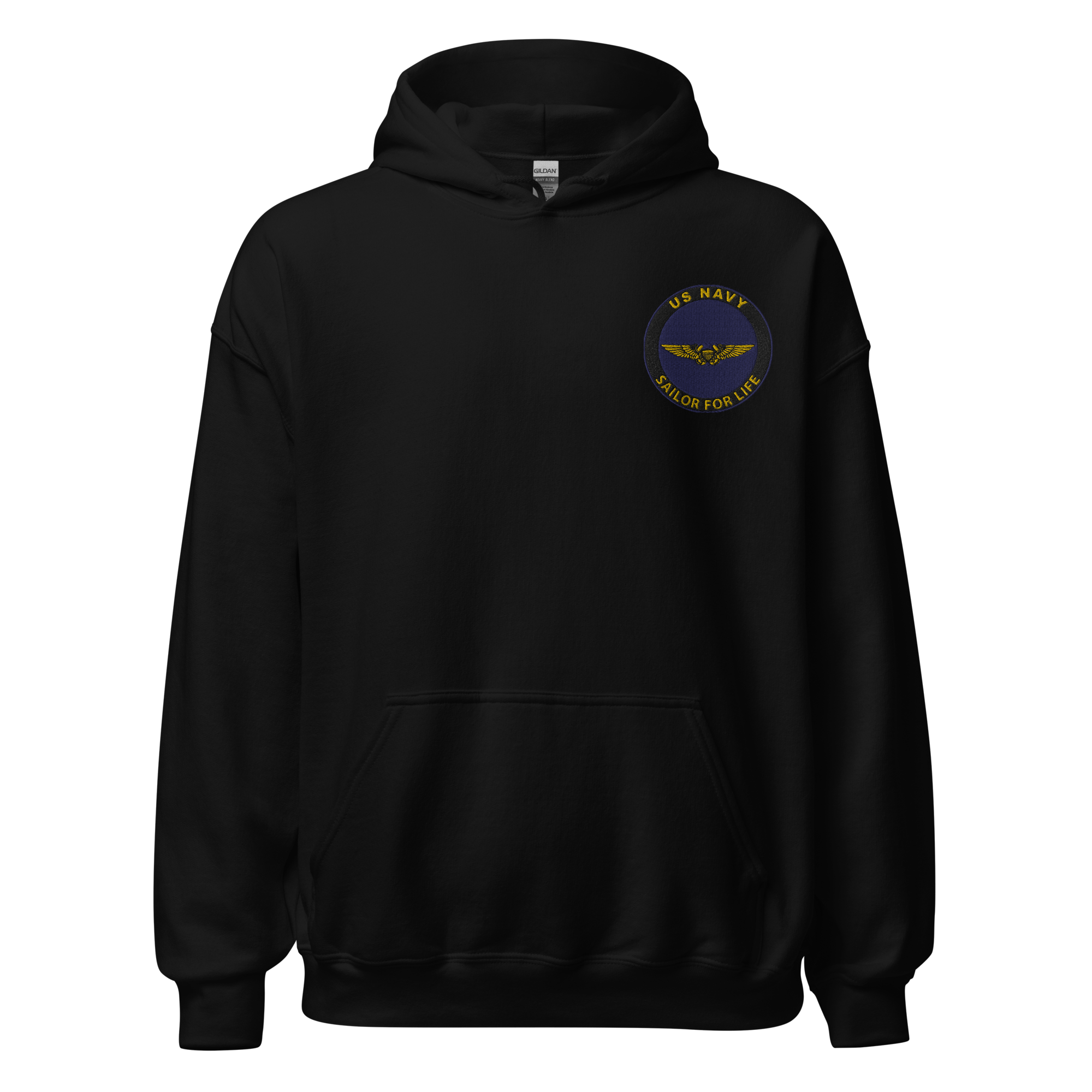 Custom US Navy Ranks, Insignia Sailor For Life Embroidered Unisex Hoodie