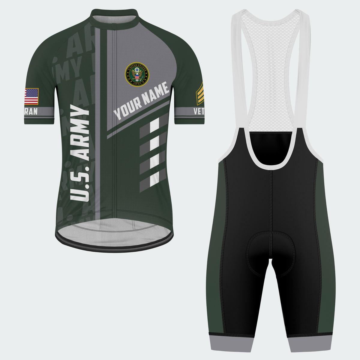 Men’s Personalized Army Veteran of The USA Cycling Jersey & Kit
