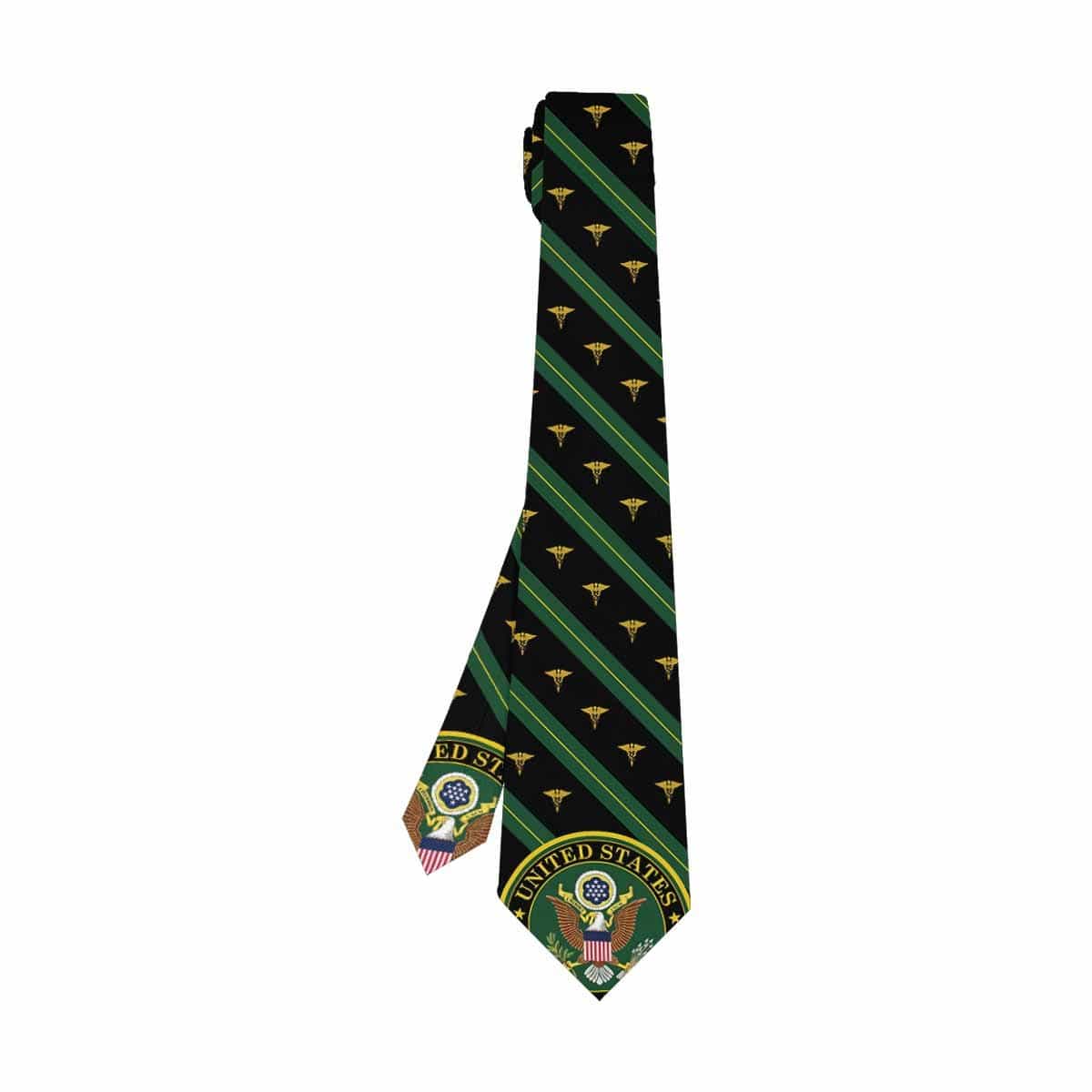 US Army Medical Specialist Corps Classic Necktie (Two Sides)-Necktie-Army-Branch-Veterans Nation