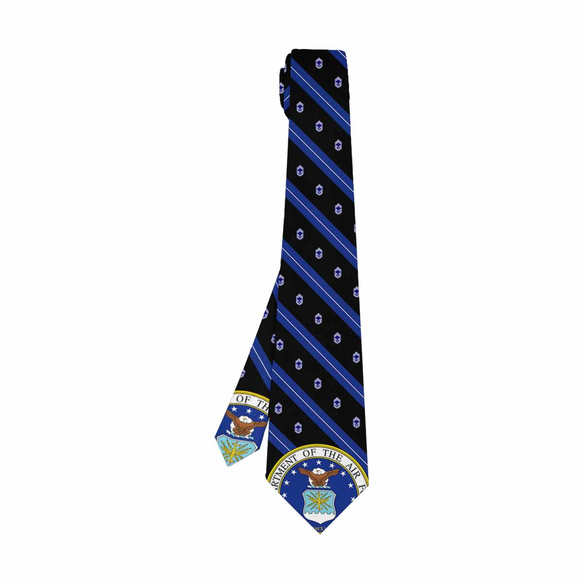 US Air Force E-9 CMSgt Classic Necktie (Two Sides)-Veterans Nation