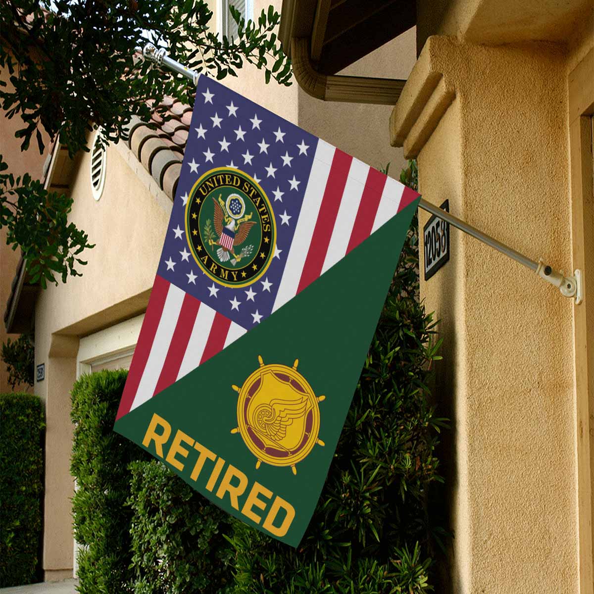 U.S. Army Transportation Corps Retired House Flag 28 Inch x 40 Inch Twin-Side Printing-HouseFlag-Army-Branch-Veterans Nation