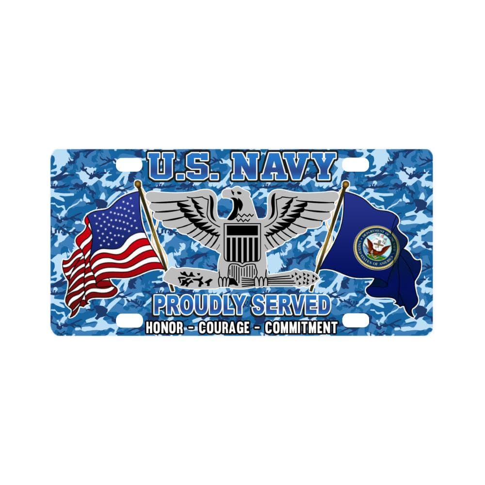 US Navy O-6 Captain O6 CAPT Senior Officer Classic Classic License Plate-LicensePlate-Navy-Officer-Veterans Nation