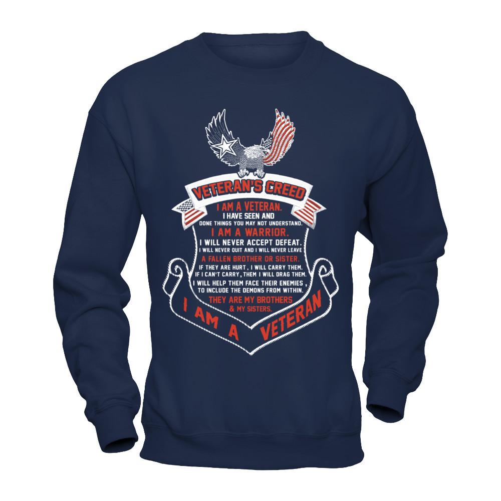 Military T-Shirt "Veteran's Creed"-TShirt-General-Veterans Nation