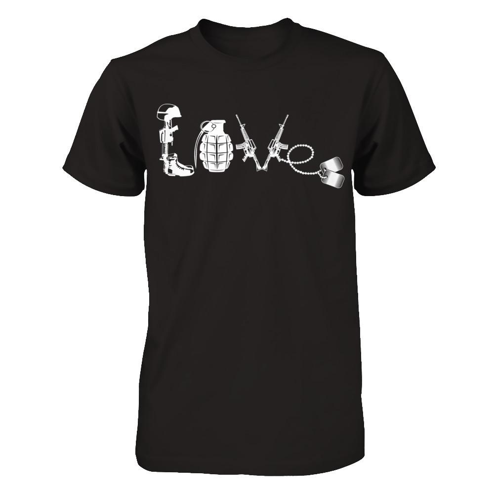 Military T-Shirt "Veteran With Love"-TShirt-General-Veterans Nation