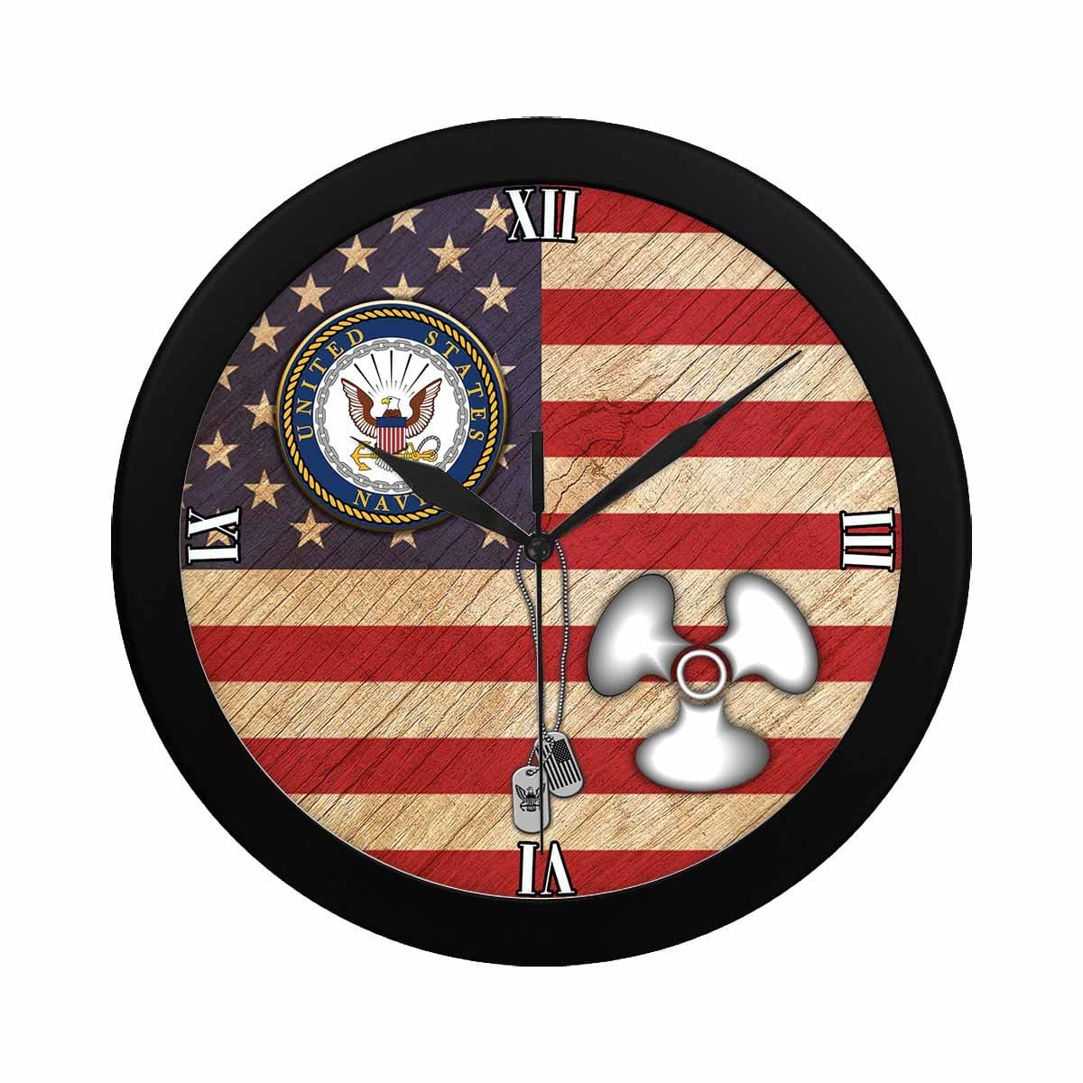 US Navy Machinist's Mate Navy MM Wall Clock-WallClocks-Navy-Rate-Veterans Nation