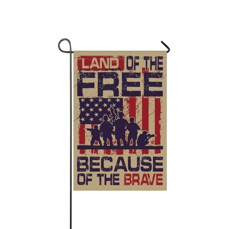 Land Of The Free Because Of The Brave Flag-Veterans Nation