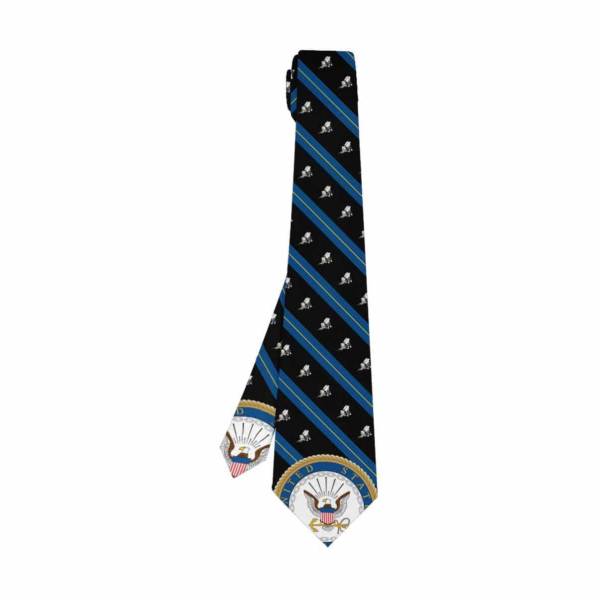 US Navy Seabees Classic Necktie (Two Sides)-Necktie-Navy-Collar-Veterans Nation